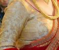 Gold Brocade Blouse Choli for Saree -  Large 42 to Plus Size 58 #8369